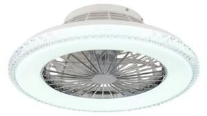 GLOBO 03654 CORUSSO stropní svítidlo s ventilátorom D500mm LED 40W/2500lm 3000-6500K chromová, bílá, dálkový ovladač