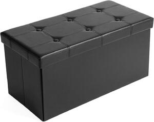 SEDACÍ BOX, kompozitní dřevo, kůže, 76/38/38 cm - Taburety, Online Only