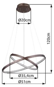 GLOBO 67192-42BR RALPH závěsné svítidlo D510mm LED 42W/1500lm 3000K kávová