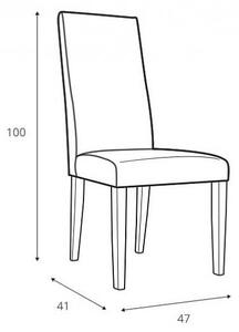 KAMALI 101 jídelní židle, dub camargue/černá ekokůže