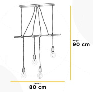 ONLI - Lustr na lanku WIRE 4xE27/15W/230V černá