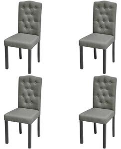 Jídelní židle 4 ks šedé textil 242224