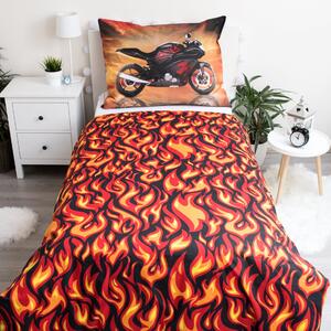 Jerry Fabrics Bavlněné povlečení 140x200 + 70x90 cm - Motorka "Red"