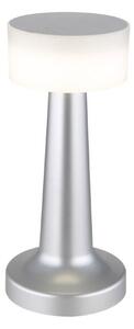 GLOBO 58447N ANGELIKA dotyková stolní lampička V215mm LED 1W/55lm 2700+6500+4000K matný nikl, bílá, včetně baterie CR18650 800mAh 3,7V, USB-C kabel