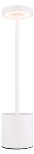 GLOBO 21019W POLINA dotyková stolní lampička V340mm LED 1,2W/138lm 2000+7000+3500K bílá, včetně baterie CR18650 1200mAh, USB kabel