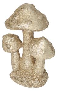 Dekorace Golden Mushrooms 12cm