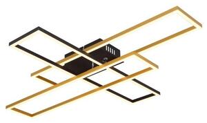 GLOBO 67208-40G DAKARI stropní svítidlo LED 40W/1650lm 3000K černá matná, zlatá, bílá