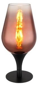 GLOBO 15552T1 LAVUS stolní lampička V310mm 1xE27 černá, průhledná měděná