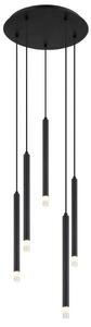 GLOBO 15629-5 BLAKE závěsné svítidlo D340mm 5xG9 černá, průhledná