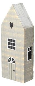 Dekorace Sněhový domeček 19cm white grey