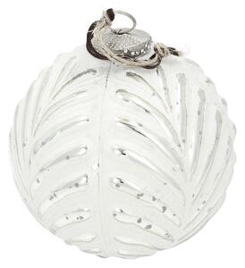 Bombka Vintage Snow ⌀12 cm bílá