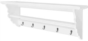 Věšák na kabáty MDF bílý, v barokním stylu 242644