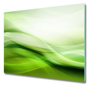 Skleněná krájecí deska Zelené pozadí vln 60x52 cm