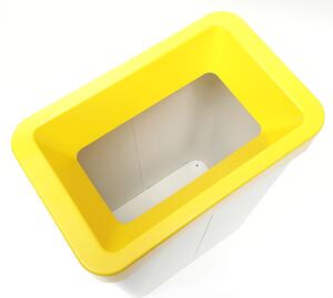 Odpadkový koš na tříděný odpad Caimi Brevetti Maxi W,70 L, žlutý, plast