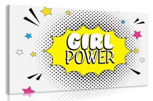 Obraz s pop art nápisem - GIRL POWER - 60x40