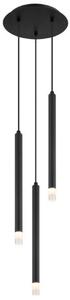 GLOBO 15629-3 BLAKE závěsné svítidlo D240mm 3xG9 černá, průhledná