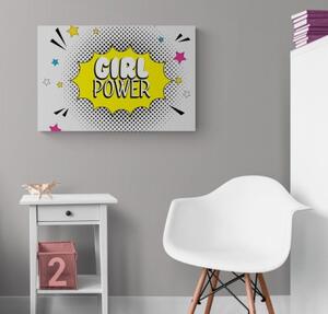 Obraz s pop art nápisem - GIRL POWER - 120x80