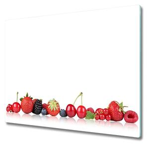 Skleněná krájecí deska Ovoce v řadě 60x52 cm
