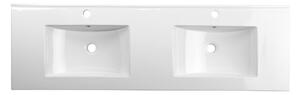 Sapho SLIM keramické dvojumyvadlo, nábytkové, 150x46 cm, bílá