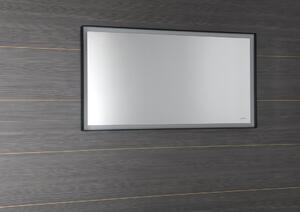 SORT zrcadlo s LED osvětlením 120x70cm, černá mat