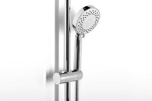 Sapho, Sprchový sloup pro nástěnnou baterii, pevná a ruční sprcha, kulatý, chrom, 1202-13