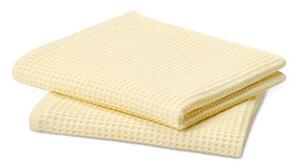 Prémiové ručníky s vaflovým piké, 2 ks, vanilkové
