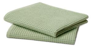 Prémiové ručníky s vaflovým piké, 2 ks, zelené