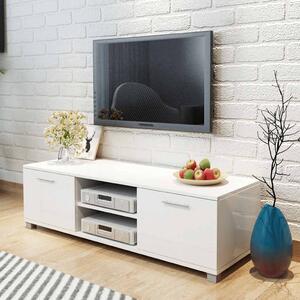 TV stolek bílý s vysokým leskem 120 x 40,5 x 35 cm 243041