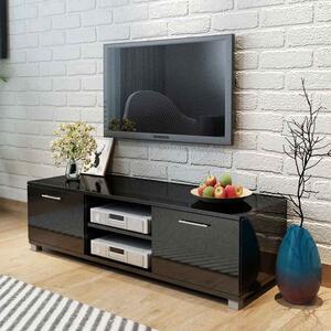 TV stolek černý s vysokým leskem 120 x 40,5 x 35 cm 243042