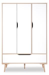Dětská šatní skříň SOFIE,117x180x50,bílá/buk