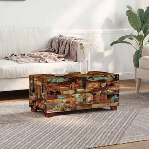 Konferenční stolek truhla masivní recyklované dřevo 80x40x35 cm 243320