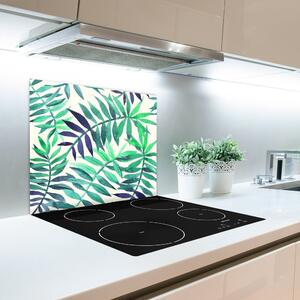 Skleněné deska do kuchyně Tropické listy 60x52 cm
