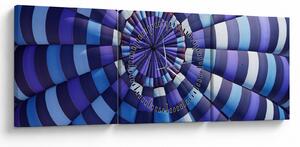 Obraz struktury létajícího balónu (s hodinami) (90x30 cm)