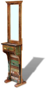 Zrcadlo do předsíně masivní recyklované dřevo 47 x 23 x 180 cm 243330