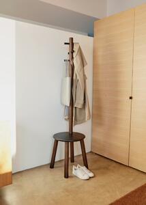 Designový stojací věšák s sedátkem Umbra Pillar Stool | tmavě hnědý