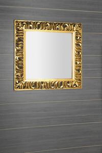 Sapho ZEEGRAS zrcadlo ve vyřezávaném rámu 90x90cm, zlatá