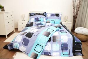 LUXUSNÍ  BAVLNĚNÉ  POVLEČENÍ DE LUXE  140x200/70x90cm OBRAZOVKY TYRKYS