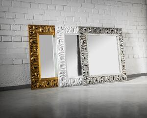 Sapho ZEEGRAS zrcadlo ve vyřezávaném rámu 90x90 cm, stříbrná, IN401