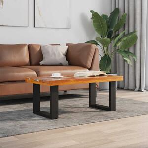 Konferenční stolek, teak a pryskyřice 100x50 cm 243467