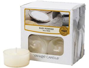 YANKEE CANDLE BABY POWDER VONNÁ ČAJOVÁ SVÍČKA (2. kvalita)