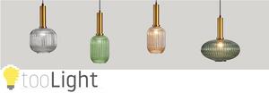 Toolight - skleněná stropní svítilna Amber APP462-1CP, zelená, OSW-00589