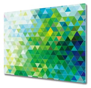 Skleněné deska do kuchyně Abstrakce trojúhelníků 60x52 cm