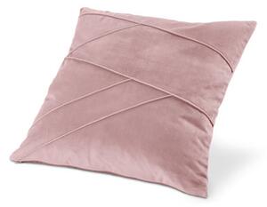 Sametový povlak na dekorační polštářek, růžový
