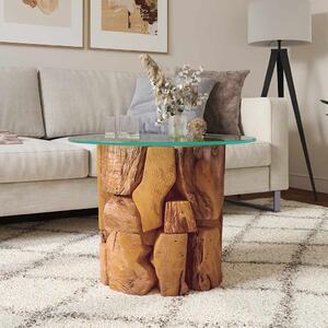 Konferenční stolek masivního teak naplavené dřevo 60 cm 243474