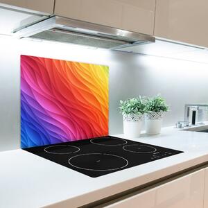 Skleněné deska do kuchyně Barevné vlny 60x52 cm