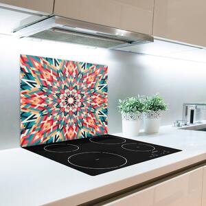Skleněné deska do kuchyně kaleidoskop 60x52 cm