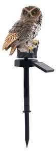 APT ZD50 Zahradní solární lampa sova hnědá