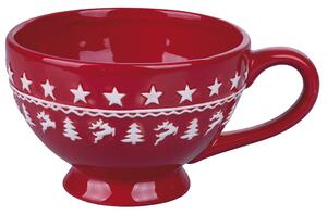 VILLA D’ESTE HOME TIVOLI Vánoční hrnek Red XMas, červená/bílá, 650 ml