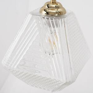 Toolight - stropní skleněná lampa Retro Vintage E27 60W APP1025-1CP, zlatá, OSW-09483