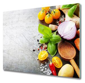 Skleněné deska do kuchyně zelenina 60x52 cm